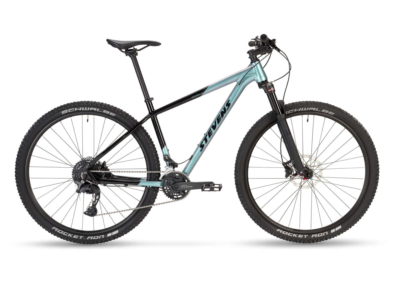 Voorbeeld van een cross country mountainbike, of XC MTB, de Stevens Applebee Generation 2